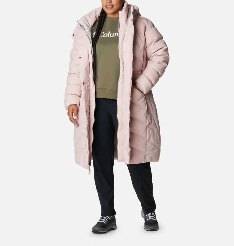 Women's Columbia Ember Springs Long Down Jackets Pink | Plus Size CA-C64A5